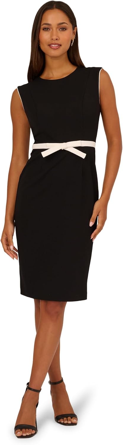 Adrianna Papell Contrast Trimmed Dress