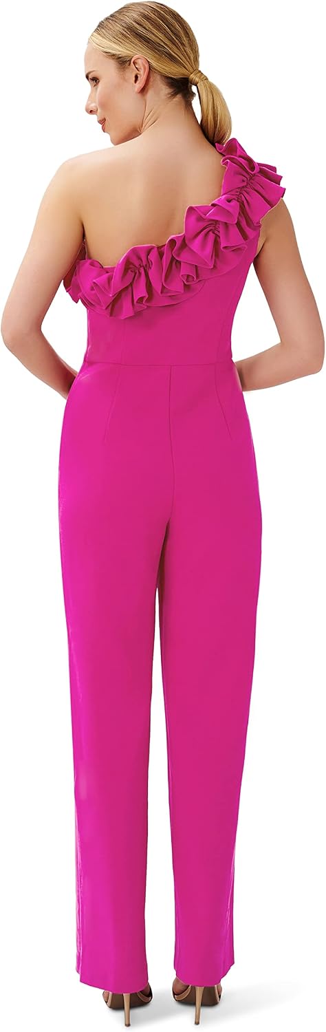 Adrianna Papell womens Ruffle Crepe JumpsuitJumpsuit