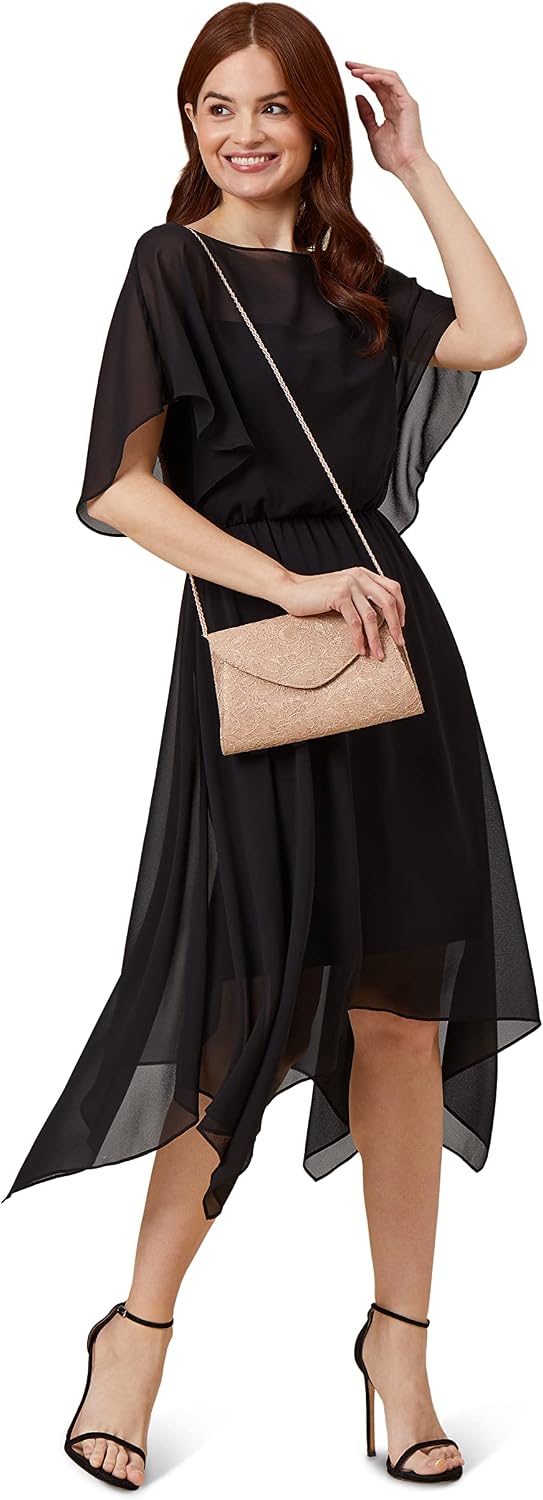 Adrianna Papell Women's Chiffon & Jersey Blouson Dress