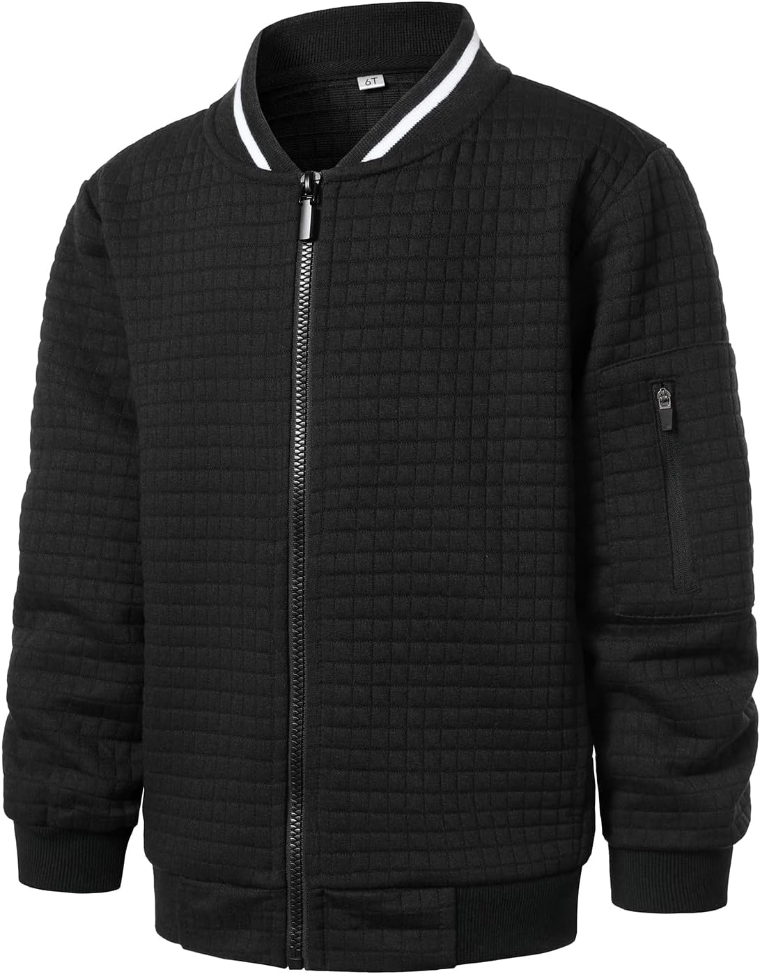 HOOD CREW Boys Varsity Jacket Casual Zip Up Bomber Coat