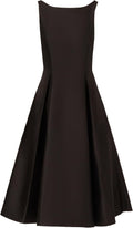 Adrianna Papell Women's Sleeveless Mid-Length Party Dress with V-Back, Black, 10