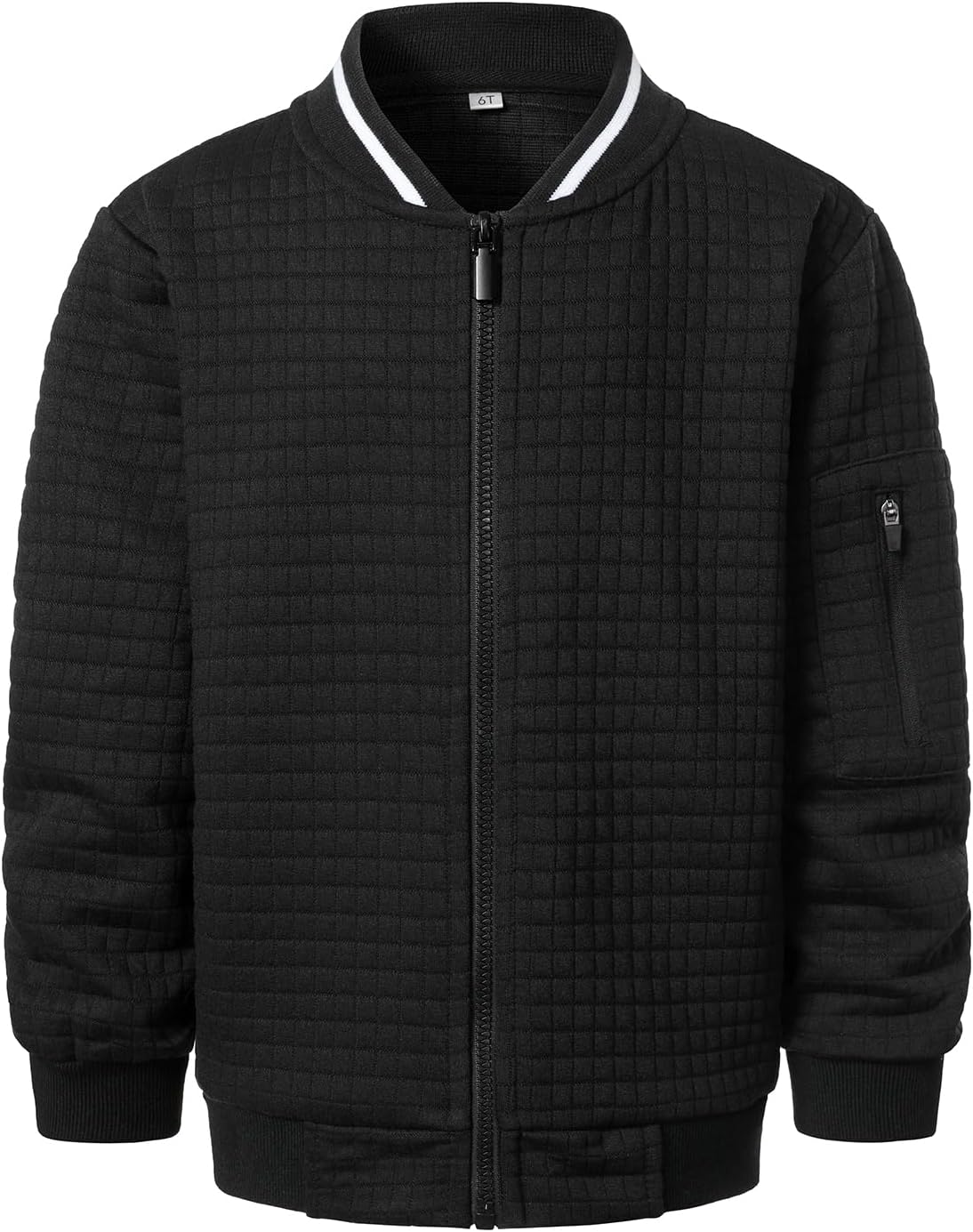 HOOD CREW Boys Varsity Jacket Casual Zip Up Bomber Coat