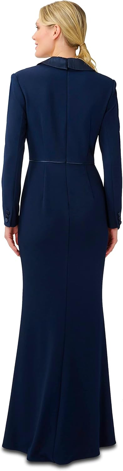 Adrianna Papell Women's Crepe Tuxedo Gown