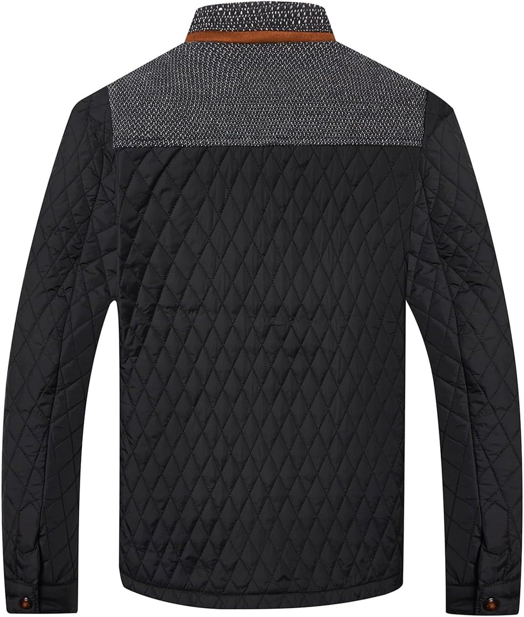 HOOD CREW Men’s Quilted Down Jacket Light Autumn Winter Coat