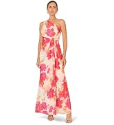 Adrianna Papell Women's Bead Mock Halter Dress