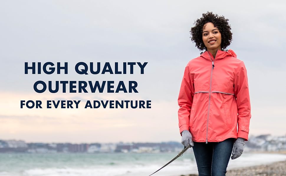 Charles River Apparel Women's New Englander Rain Jacket, Waterproof Windproof Shell with Heat-Sealed Seams