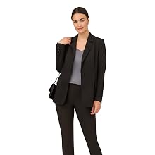 Adrianna Papell Women's Clip Dot Tie Sleeve Solid Top