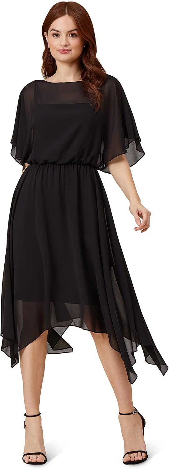 Adrianna Papell Women's Chiffon & Jersey Blouson Dress