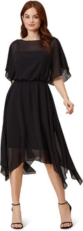 Adrianna Papell Women's Chiffon & Jersey Blouson Dress
