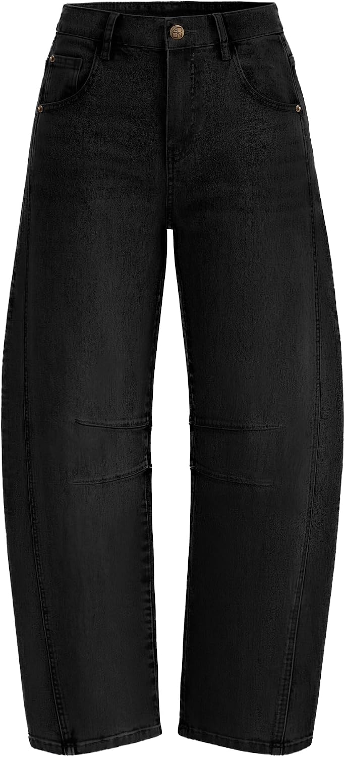 2026 Barrel Jeans for Women Trendy Wide Leg Pants