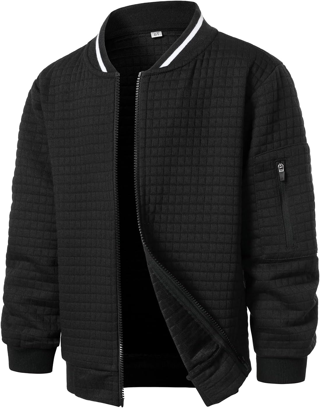 HOOD CREW Boys Varsity Jacket Casual Zip Up Bomber Coat