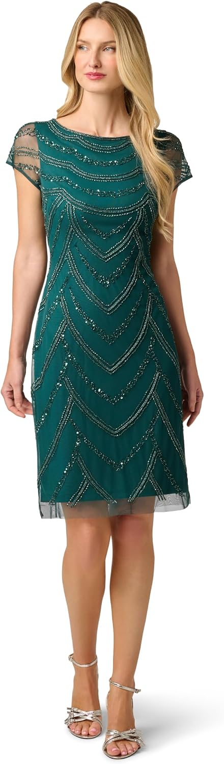 Adrianna Papell Beaded Cocktail Dress