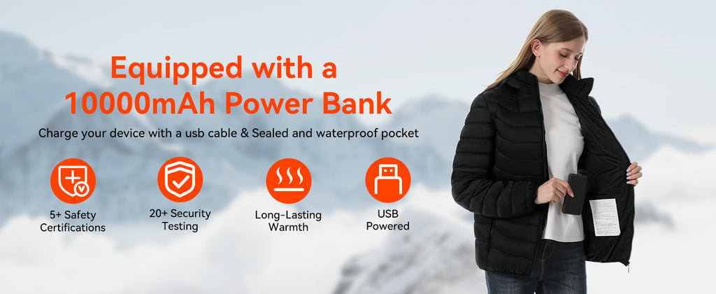 Heated Jackets for Women & Men with Battery, 15 Heating Zones, Dual Control Heating Coat for Winter Outdoor